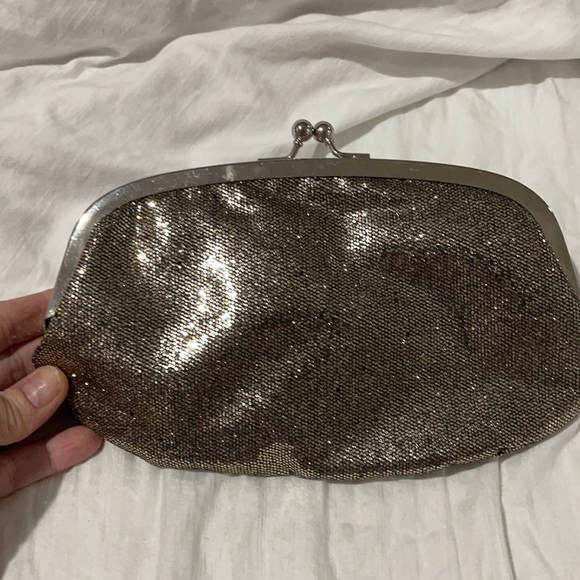 Bijou Brigitte golden bling clutch with hidden chain nwot - Picture 3 of 9